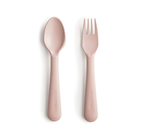 Mushie Fork and Spoon Set (Mustard)